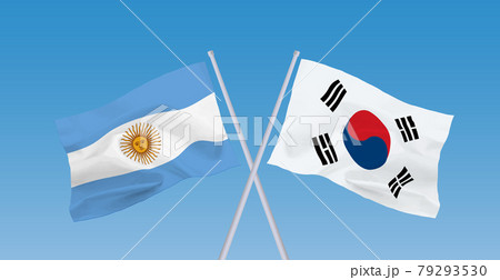 アルゼンチンと韓国の国旗 79293530