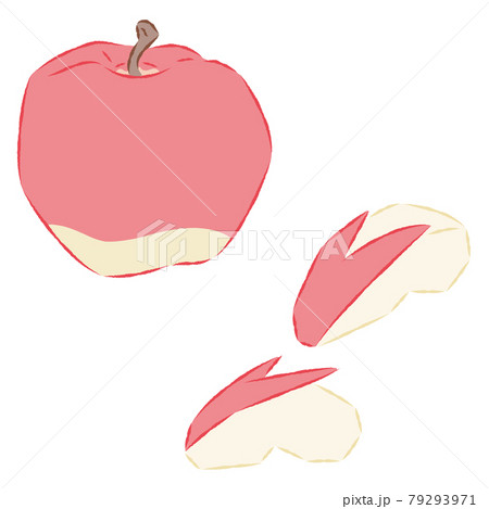 りんごのイラストのイラスト素材