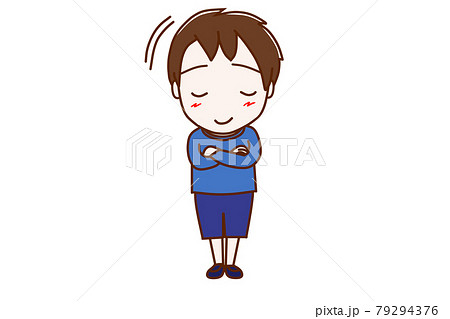 うんうん頷いて笑顔で納得する少年 79294376