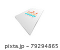 Happy New Year 2022 message paper placed on a white background. vector paper and text 79294865