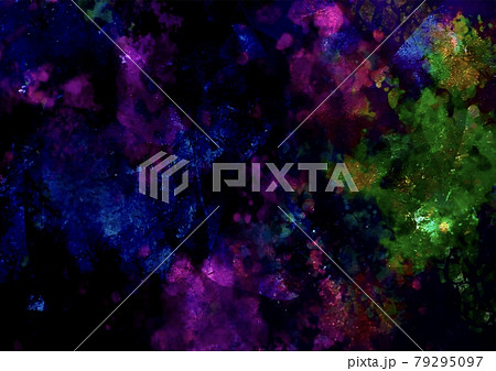 暗闇に光るカラフルな幻想的なテクスチャ背景 79295097