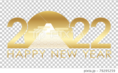 年賀状素材　富士山の2022年ロゴ 79295259