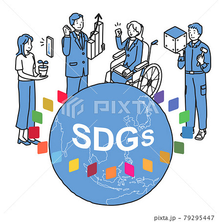 SDGsに取り組む人々 79295447