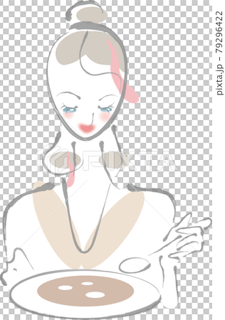 一個女人吃的上半身 一個女人吃的上半身 79296422
