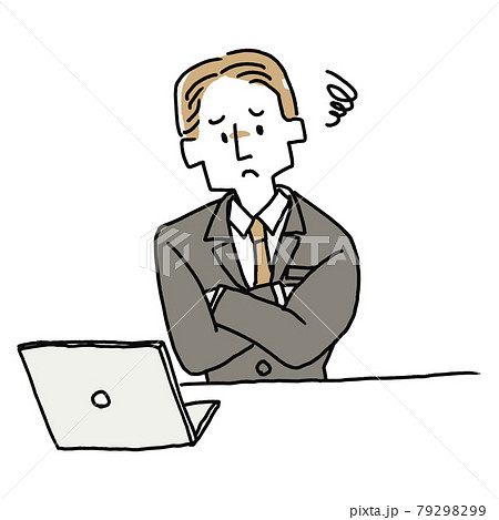 仕事につまいづいている男性 仕事につまいづいている男性 79298299