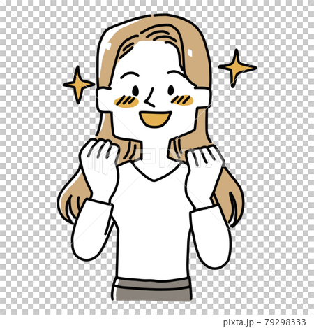 嬉しそうな女性 79298333