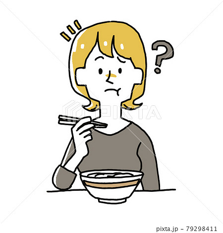 味覚異常が起きた女性 味覚異常が起きた女性 79298411