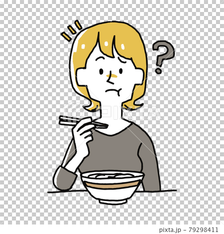 味覚異常が起きた女性 味覚異常が起きた女性 79298411