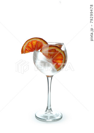 Glass of cocktail with grapefruit isolated on white background Glass of cocktail with grapefruit isolated on white background 79299478