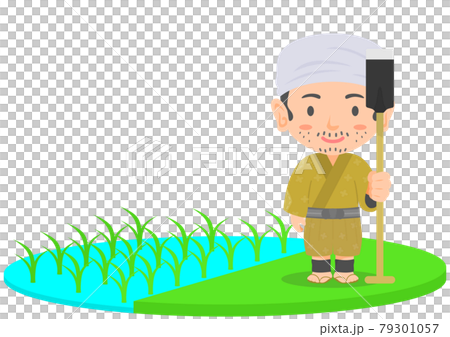 Paddy fields and farmers Japanese history 79301057
