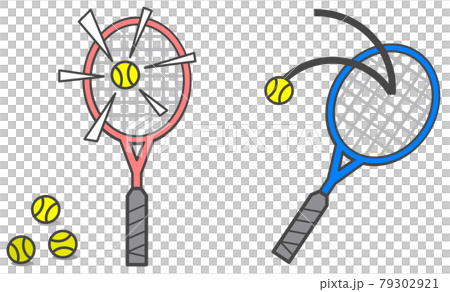 Illustration of tennis equipment racket and tennis ball 79302921