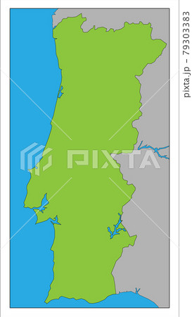 ポルトガルの地図です のイラスト素材