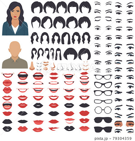 woman face parts 79304359