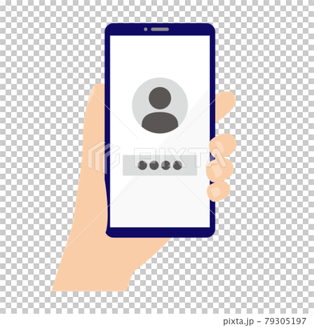 Login screen smartphone illustration 79305197