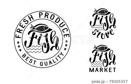 Logo of a fish store Logo of a fish store 79305357