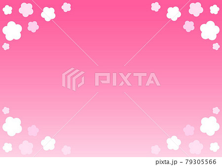 背景　梅　ピンク 79305566
