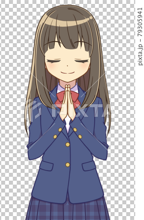 Blazer girl holding hands 79305941