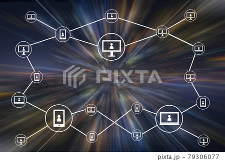 ブロックチェーン Block Chain のイラスト素材