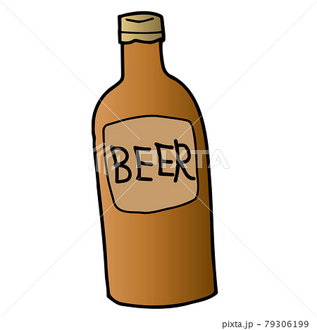 シンプルなビール瓶のイラスト シンプルなビール瓶のイラスト 79306199