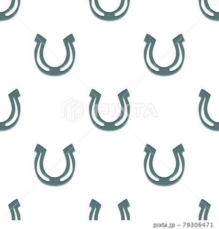 Illustration on theme Irish holiday St Patrick day, seamless horseshoes 79306471