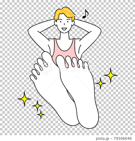 Skin care A cute man who is happy to heal skin problems on the soles of his feet. Illustration vector of the soles of his feet. Skin care A cute man who is happy to heal skin problems on the soles of his feet. Illustration vector of the soles of his feet. 79306646