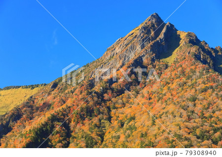 【愛媛県】快晴下の石鎚山紅葉 【愛媛県】快晴下の石鎚山紅葉 79308940