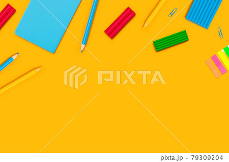 Picture with School supplies. 79309204