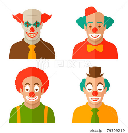 cartoon circus clown face