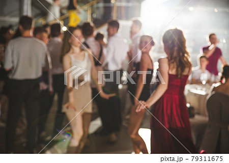 Wedding reception place ready for guests. table with food and drink Wedding reception place ready for guests. table with food and drink 79311675