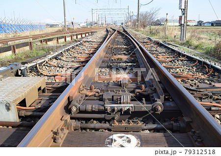 鉄道線路の分岐ポイント 鉄道線路の分岐ポイント 79312518