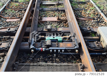 鉄道線路の分岐ポイント 鉄道線路の分岐ポイント 79312520