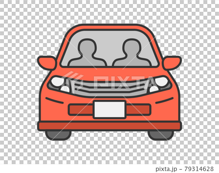 從前面看到的汽車的插圖 79314628