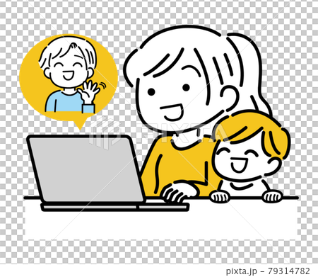 Parent and child PC Enjoy home time Videophone 79314782