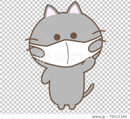 Black cat waving / mask Black cat waving / mask 79315104