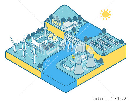 Renewable energy isometric 79315229
