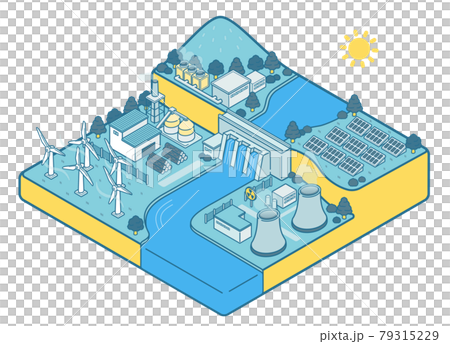 Renewable energy isometric 79315229