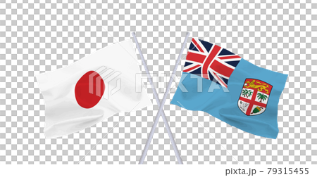 日本とフィジー共和国の国旗 79315455
