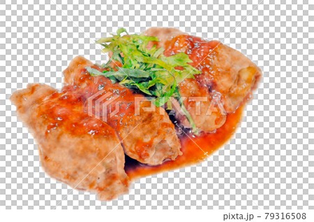 Homely and rustic homemade "eggplant pork roll plum flavor" watercolor style picture letter Homely and rustic homemade "eggplant pork roll plum flavor" watercolor style picture letter 79316508
