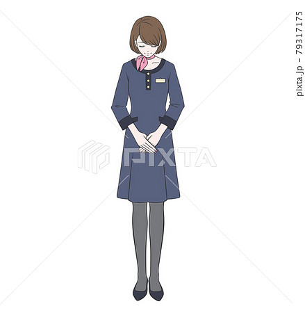 お辞儀をする受付嬢 79317175