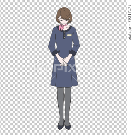 お辞儀をする受付嬢 79317175