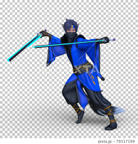 二刀流の剣士 79317199