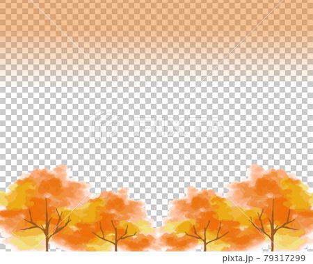 Autumn sky and autumnal tree-lined frame (vector) Autumn sky and autumnal tree-lined frame (vector) 79317299