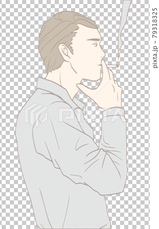 Man smoking (pastel color) 79318325
