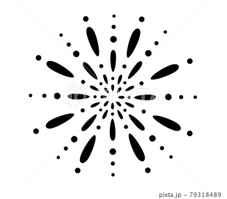 花火シルエットのイラスト素材