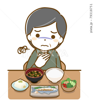 食欲がでない中年男性 79318751