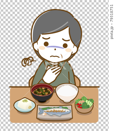 Middle-aged man with no appetite 79318751