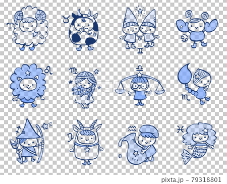 手描き自作イラスト/オリジナル/十二星座シリーズ 手描き自作イラスト/オリジナル/十二星座シリーズ 手描き自作イラスト