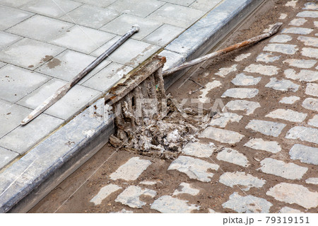An clogged gully An clogged gully 79319151