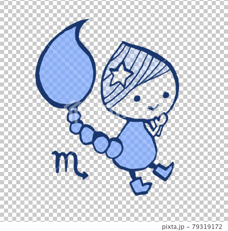 可愛的天蠍座手繪插圖 可愛的天蠍座手繪插圖 79319172