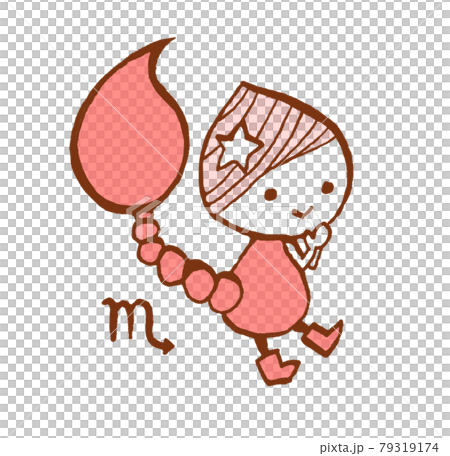 かわいい蠍座の手描きイラスト 79319174